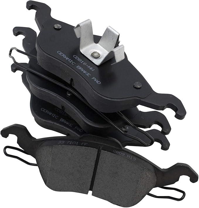 TRQ Front Brake Pads Ceramic Compatible with 2000-2004 Ford Focus