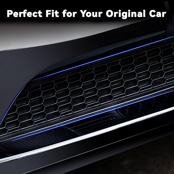 Front Grill Mesh Insert for Tesla Model 3 Highland 2025 2024 Car Lower Bumper Segmented Net, Front Air Inlet Vent Grille Grid Cover Protection Replacement Accessories
