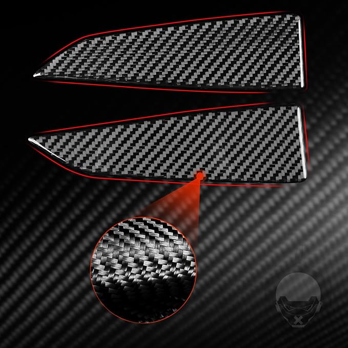 Carbon Fiber Sticker Car Pillar Posts Door Window Inside Panel Cover Car Exterior Trim Compatible with Tesla Model 3 2024 2025 Accessories Decorative Sticker