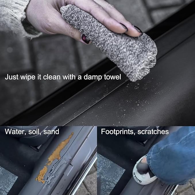 for Model Y Juniper 2025 2026 Door Sill Protector Front and Rear Seamless Full Protection Door Entry Guard Pedal Kick Protection Strip Accessories 2PCS