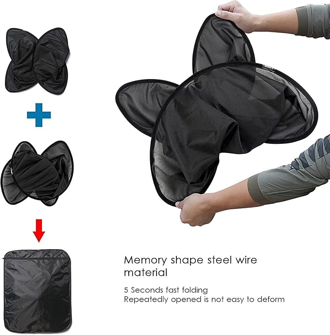 Sunshade for Tesla Model 3 (2024) - Sunshade Roof Window Insulation UV Rays Protection Front and Rear Top Windows Sun Shade Skylight Reflective Covers (Black)