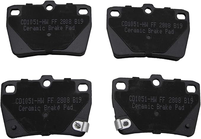 TRQ Rear Brake Pads Ceramic Compatible with 2004-2005 Toyota RAV4