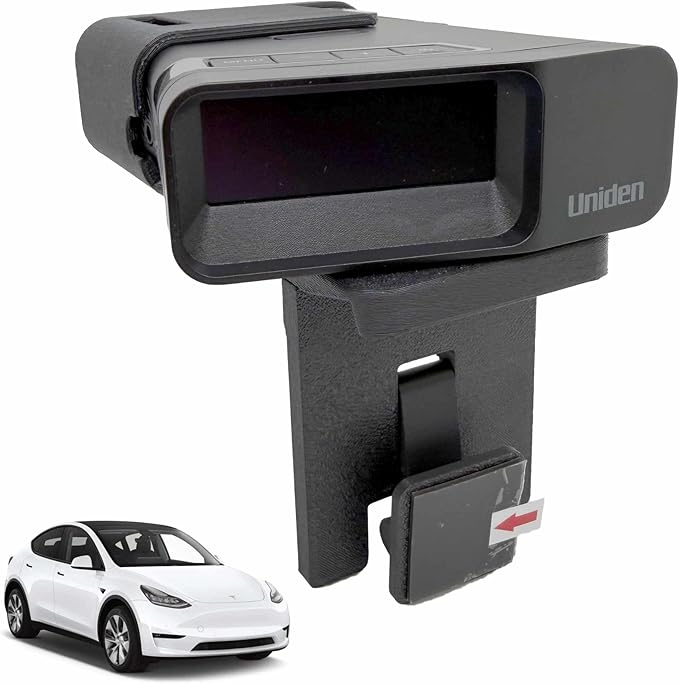 Radar Holder for Uniden R7 Compatible with Tesla Vehicles - Black