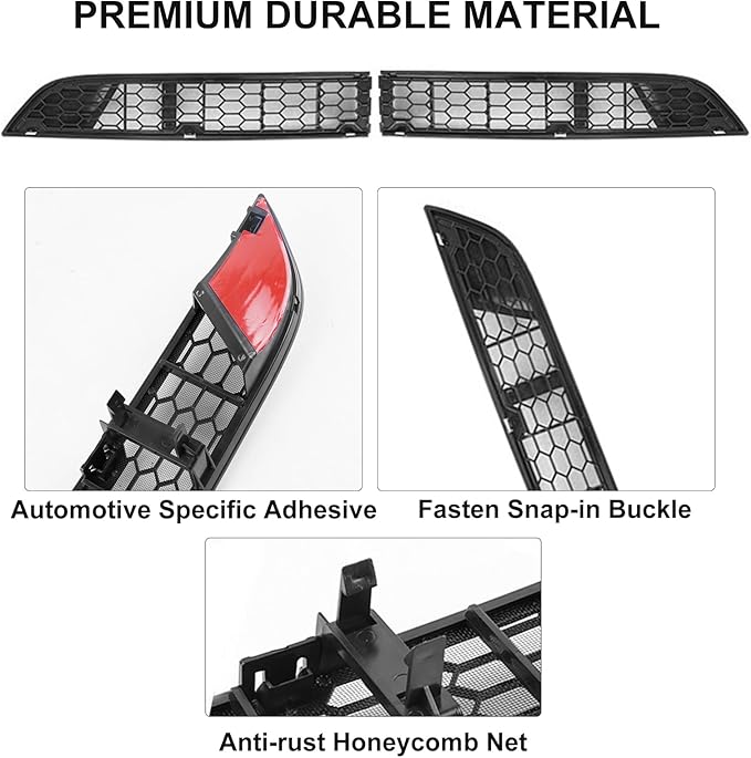 Front Grill for Tesla Model Y 2020-2025 Mesh Grille Grid Inserts Air Inlet Vent Grille Cover Replacement With Insect Protection Accessories For Model Y 2020-2025 (Excludes Juniper)