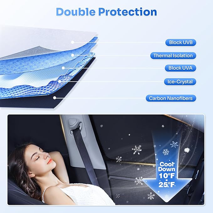 Window Shades for 2018-2023 Subaru Crosstrek Accessories Windshield Sun Shade Side Rear Window Covers Sunshade Sun Visor Shield Privacy Protection for Camping Keep Vehicle Cool Black 8PCS