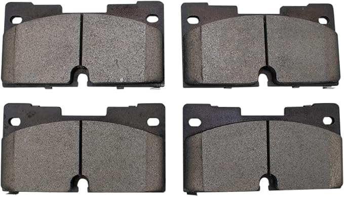 TRQ Front Ceramic Brake Pad Set Compatible with 24 Chevrolet Silverado 1500 with Brake Code J61 24 GMC Sierra 1500 with Brake Code J61