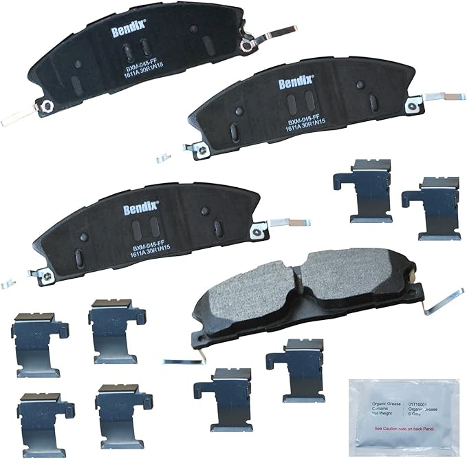 Bendix Priority1 CFM1611A Semi-Metallic Front Brake Pads for Select Models Ford Police Interceptor Sedan, Utility, Special Service Taurus, Lincoln MKT