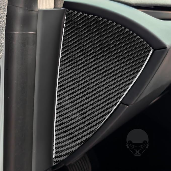 Side of Center Console Carbon Fiber Sticker Car Interior Trim Compatible with Tesla Model 3 2024 2025 Accessories Panel Decorative Sticker
