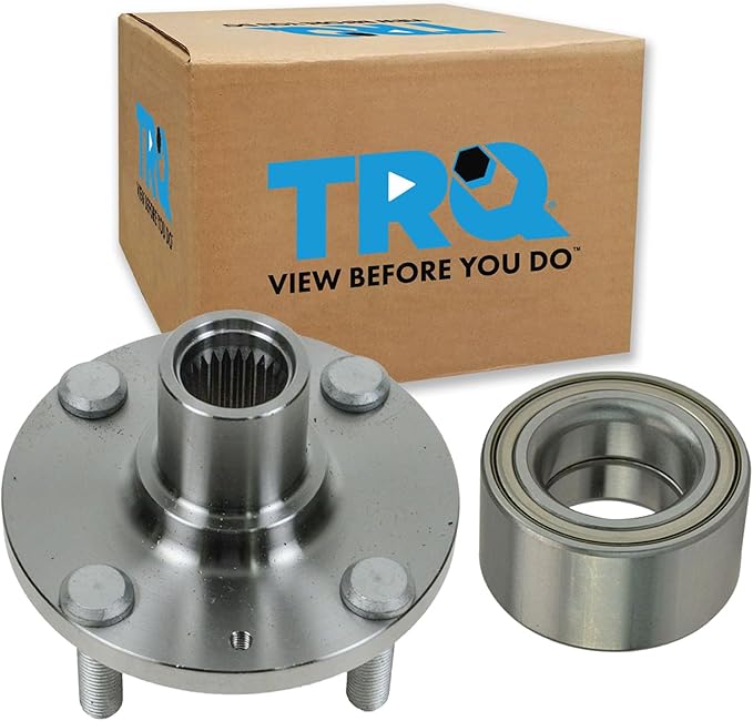 TRQ 2 Piece Front Wheel Bearing & Hub Assembly Set Compatible with 2000-2010 Hyundai Accent 2006-2011 Kia Rio Rio5