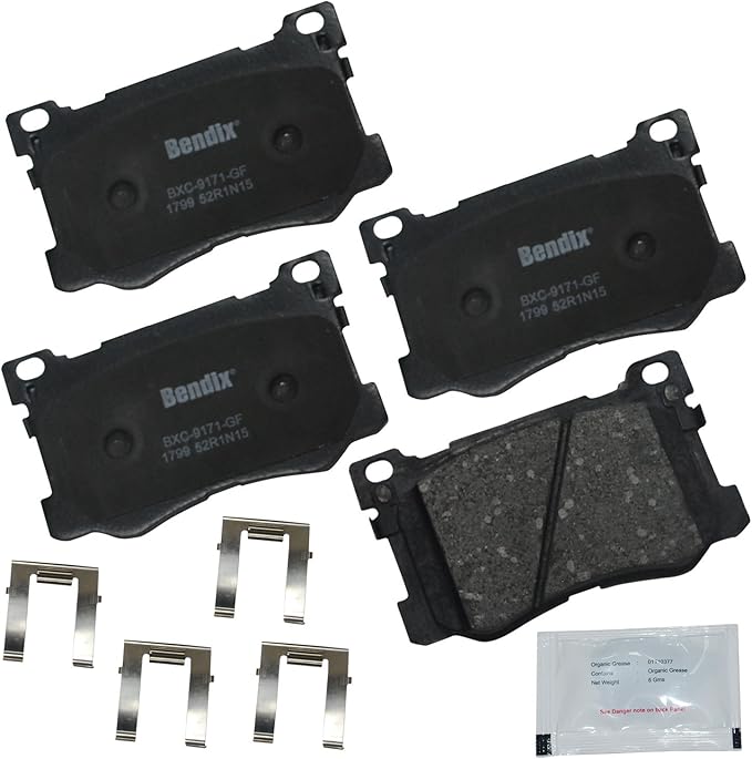 Bendix Priority1 CFC1799 Ceramic Front Brake Pads for Genesis G80 2018-2017, Hyundai Genesis 2016-2015, Kia K900 2016-2015