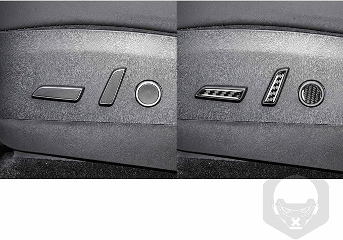 Carbon Fiber Sticker Car Manual Seat Adjustment Button Panel Car Interior Trim Compatible with Tesla Model 3 2024 2025 Accessories Decorative Sticker