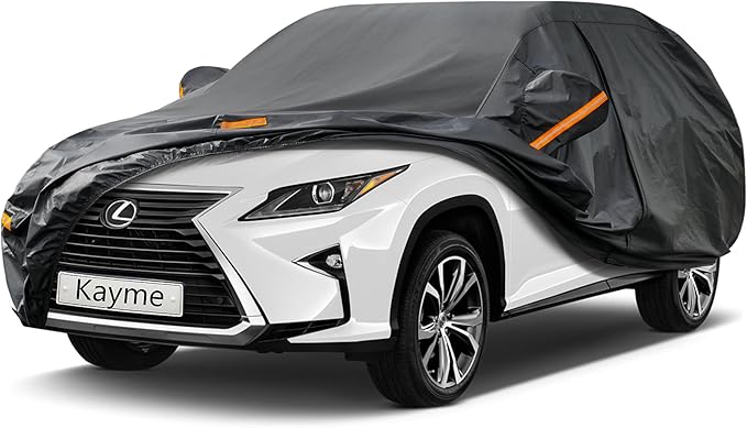 Kayme 7 Layers SUV Car Cover Custom Fit for Lexus RX350 RX 350/RX300/330/350L (2003-2025) Waterproof All Weather for Automobiles, Outdoor Full Cover Rain Sun UV Protection.