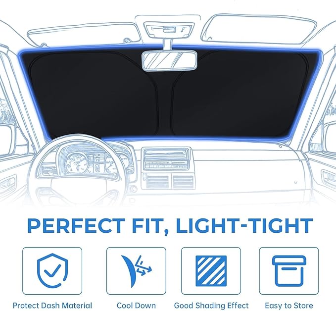 Side Window Sunshades for Honda Ridgeline 2017-2025, Customized for Ridgeline Car Front Window Sun Shades, Automatic Car Sun Shield Accessories, Blocks UV Rays, Keeps Vehicle Cool