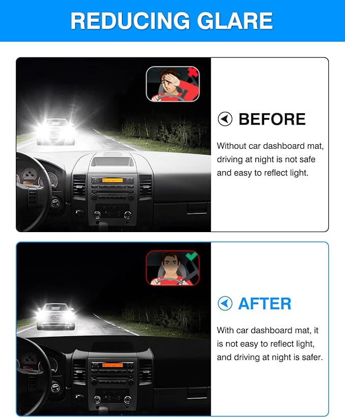Autorder Dashboard Cover Mat for 2004-2012 Nissan Titan Accessories Dash Cover Flannel Dash Mat Sunshade Glare UV Rays Protector (Without Cutout for Navi/Sensor)