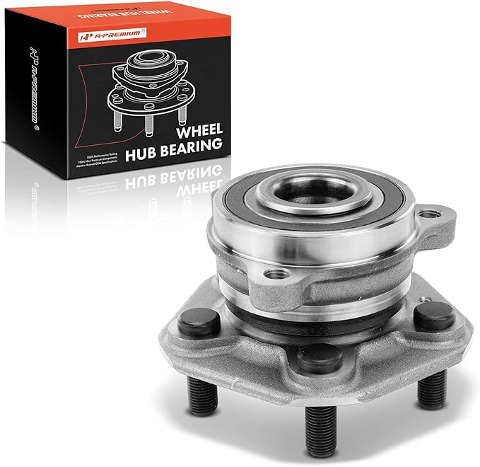 A-Premium Front Wheel Bearing and Hub Assembly with 5-Lug Compatible with Tesla Model 3 2018-2022, Model Y 2020-2022, AWD only