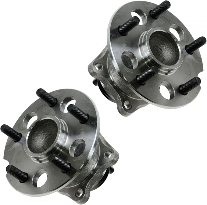 TRQ Rear Left and Right Wheel Bearing and Hub Assembly Set 2 Piece Compatible with 2004-2010 Toyota Sienna Front Wheel Drive