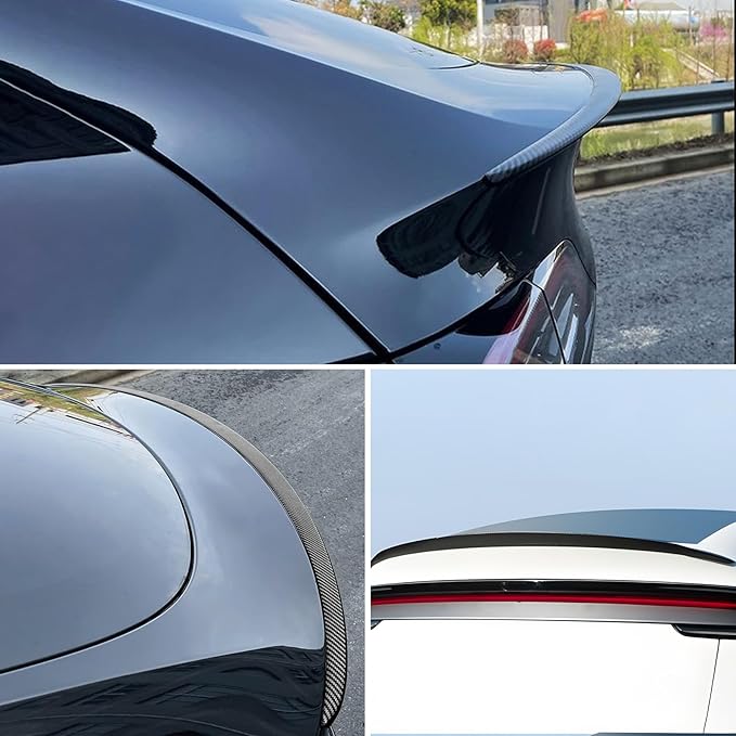 Spoiler Fit for Tesla Model Y Juniper 2025-2026 Spoiler | Carbon Fiber OEM-Style Rear Wing | Easy Drill-Free Installation | Standard & Performance Models