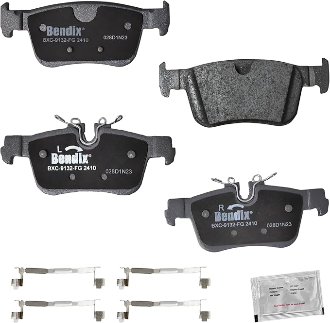 Bendix Priority1 CFC2410 Ceramic Rear Brake Pads for Volvo S60 2023-2021, S90 2024-2022, V60 Cross Country 2023-2022, V90 Cross Country 2024-2022, XC60 2024-2022