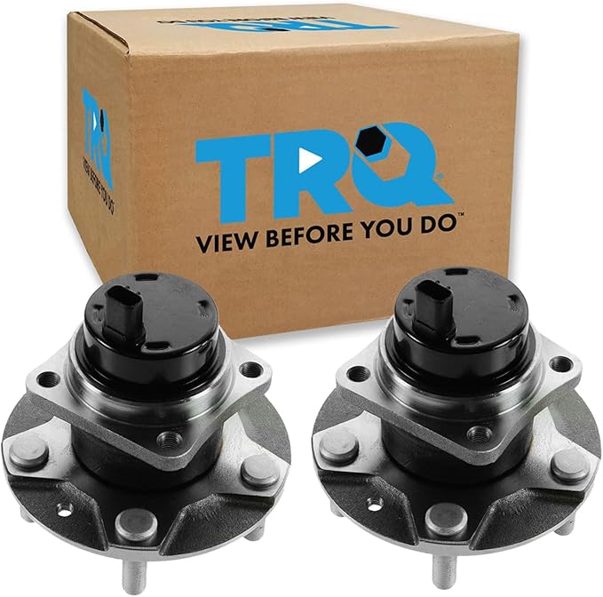 TRQ Front Left and Right Wheel Bearing and Hub Assembly Set 2 Piece Compatible with 2004-2008 Mazda RX-8 2009-2011 RX-8 Without Dynamic Stability Control DSC