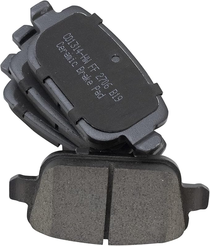 TRQ Rear Brake Pads Ceramic Hardware Compatible with 2008-2012 Land Rover LR2 2007-2008 Volvo S80