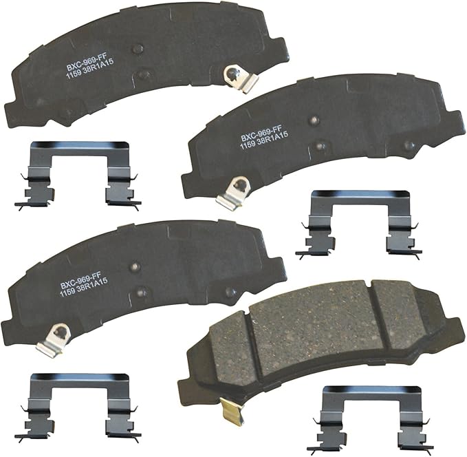 Bendix Premium SBC1159 Ceramic Front Brake Pads for Select Models Buick LaCrosse, Lucerne, Cadillac DTS, Chevrolet Impala, Impala Limited, Monte Carlo