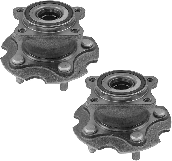 TRQ Rear Left and Right Wheel Bearing and Hub Assembly Set 2 Piece Compatible with 15-17 Lexus NX200t AWD 18-21 NX300 AWD 15-16 NX300h AWD 17-21 NX300h 06-12 Toyota RAV4 4WD 13-18 RAV4 AWD