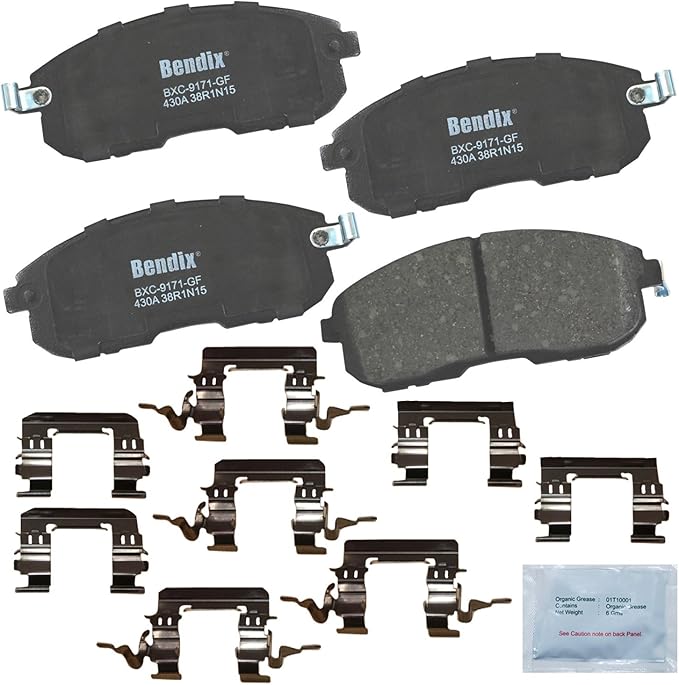 Bendix Priority1 CFC430A Ceramic Front Brake Pads for Select Models INFINITI G35, I30, Nissan 350Z, Altima, Juke, Maxima, Sentra, Tiida