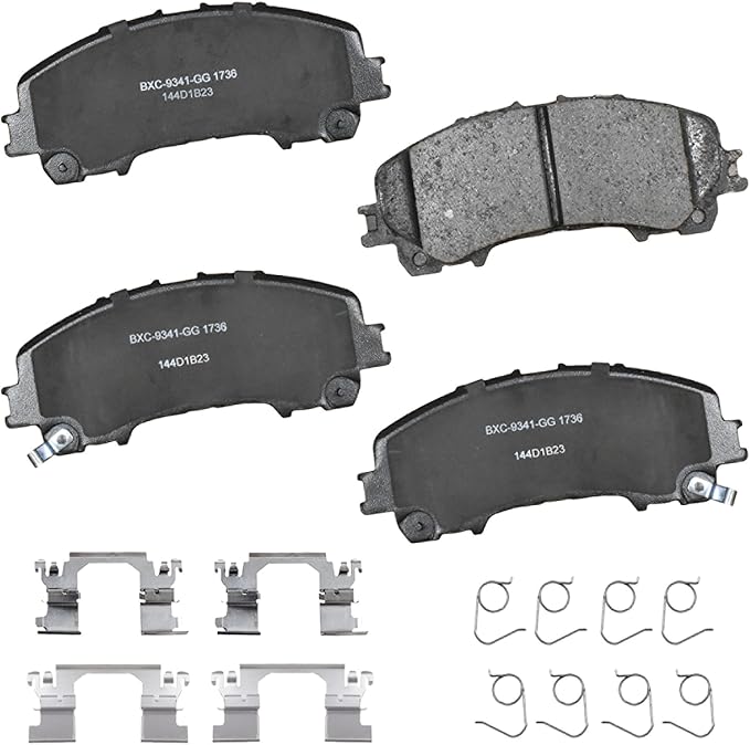 Bendix Premium SBC1736 Ceramic Front Brake Pads for INFINITI Q50 2014-2024, Q60 2016-2022, QX50 2016-2017, 2019-2025, QX55 2022-2025, Nissan Rogue 2014-2020, X-Trail 2015, 2017-2023 (2 Piston Caliper)