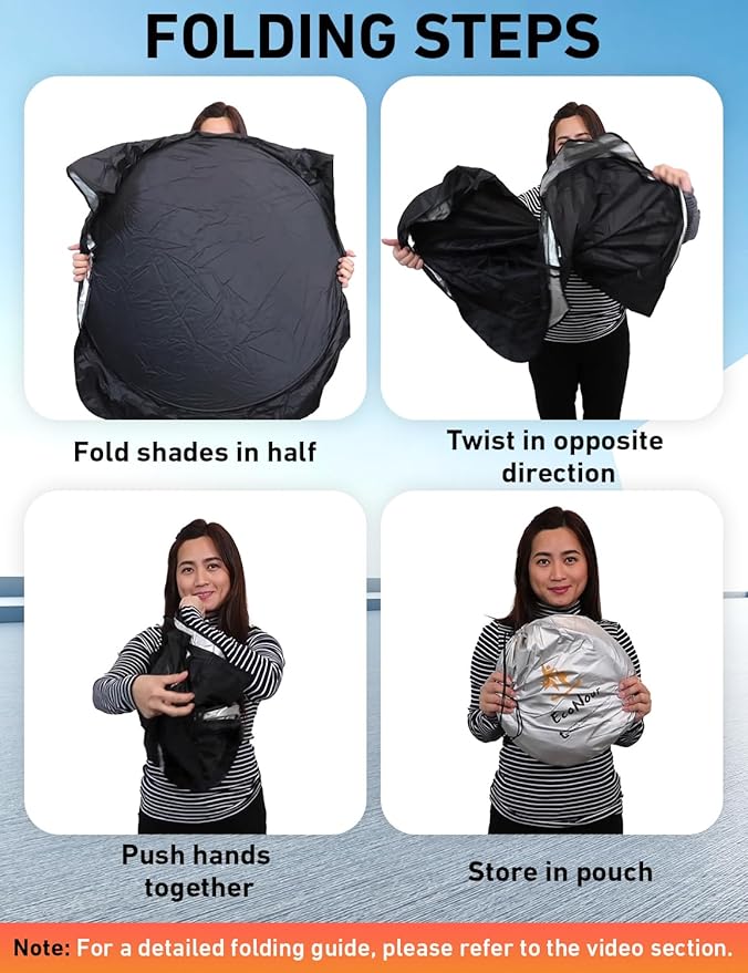 EcoNour Windshield Sunshade Compatible for Dodge Ram 1500 2019-2024 2025 2026, Sun Visor for Front Windshield & Window Sun Shade Cover, UV Heat Blocker & Protector, Car Accessories