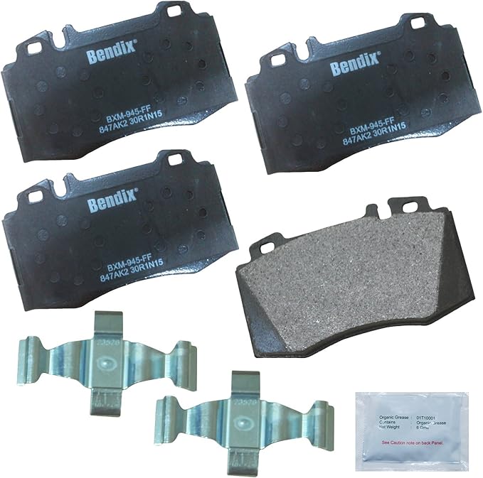 Bendix Priority1 CFM847AK2 Semi-Metallic Front Brake Pads for Select Models Mercedes-Benz CL600, CLS500, E350, E550, S430, S500, SL500, SL550, SL550
