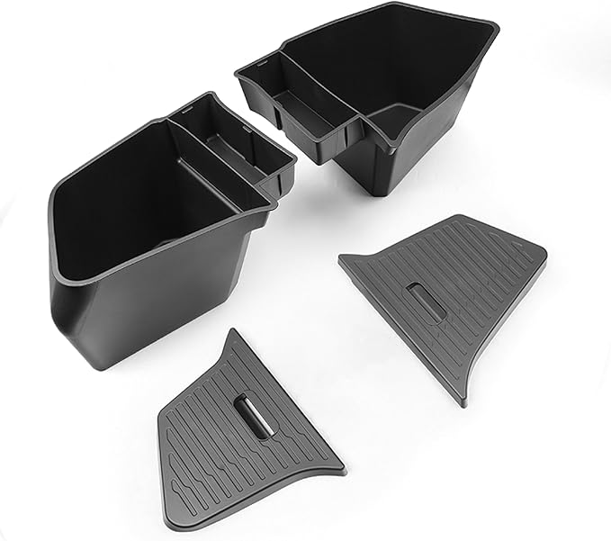 2PCS for Tesla Model 3 Highland 2024 2025 Trunk Organizer Trunk Storage Bins with Lid TPE Waterproof Trunk Storage Box for Model 3 highland Interior Accessories