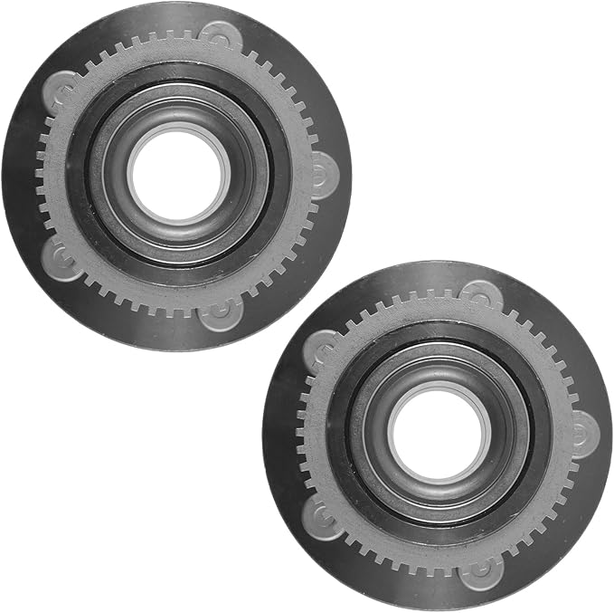 TRQ Front Left and Right Wheel Bearing and Hub Assembly Set 2 Piece Compatible with 2005-2007 Avanti Avanti 2005-2009 Ford Mustang 4 Wheel ABS 2010-2014 Mustang