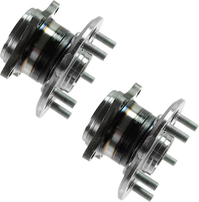 TRQ Rear Left and Right Wheel Bearing and Hub Assembly Set 2 Piece Compatible with 2004-2010 Toyota Sienna All Wheel Drive