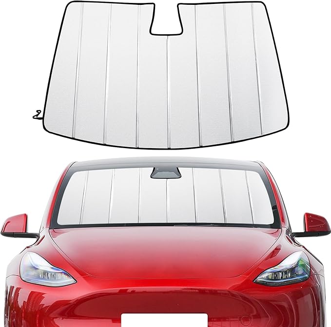 Windshield Sunshade for Tesla Model 3 2018-2025, Model Y 2020-2025 Front Window Shade