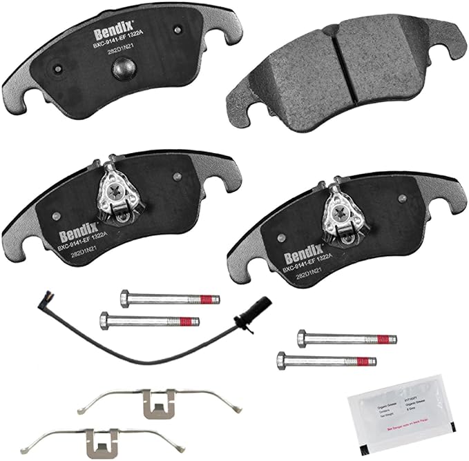 Bendix Priority1 CFC1322A Ceramic Front Brake Pads for Audi A4 2016-2009, A4 Quattro 2016-2009, A5 2014-2010, A5 Quattro 2017-2008, allroad 2016-2013, S4 2016-2010, S5 2017-2008