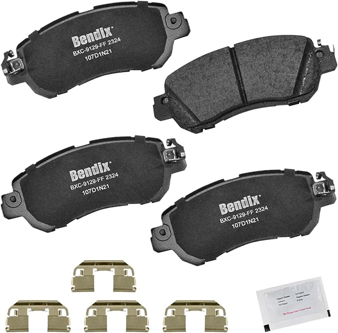 Bendix Priority1 CFC2324 Ceramic Front Brake Pads for Nissan Kicks 2024-2017, Versa 2024-2020