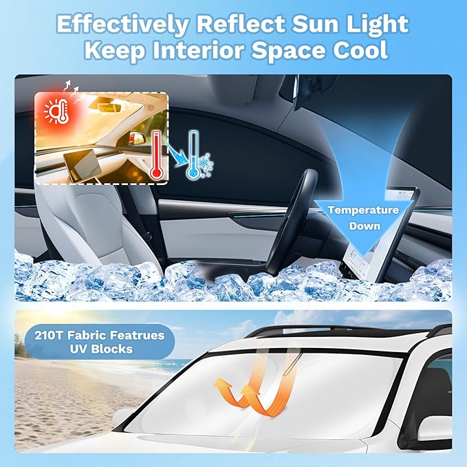 KUST Car Window Shades for GMC Sierra 1500/2500/3500 Crew Cab 2019-2025 2026 Windshield Sun Shade Side Window Cover UV Block Privacy Protection Accessories for Camping Blackout Rear Back Full Set 5PCS