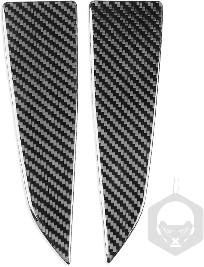 Carbon Fiber Sticker Car Pillar Posts Door Window Inside Panel Cover Car Exterior Trim Compatible with Tesla Model 3 2024 2025 Accessories Decorative Sticker