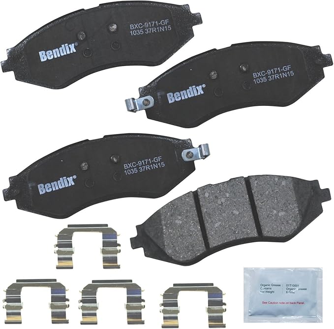 Bendix Priority1 CFC1035 Ceramic Front Brake Pads for Select Models Chevrolet Aveo, Aveo5, Optra, Spark, Spark EV, Pontiac G3, G3 Wave, Wave5, Suzuki Forenza, Reno, Swift+