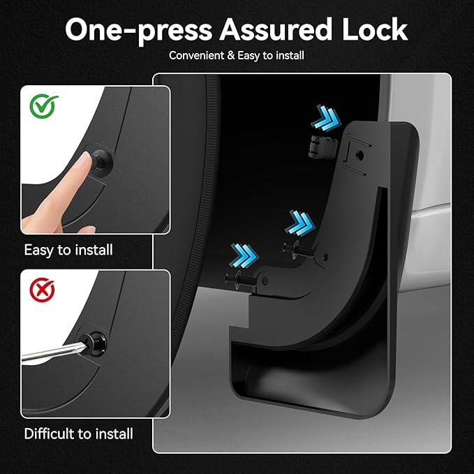OZPYKAE for 2026 Upgraded New Tesla Model Y Juniper Accessories Mud Flaps,Splash Guards Fenders No Drilling All Weather Protector Mudguards for Tesla New Model Y Juniper 2025 2026 Launch (Black)