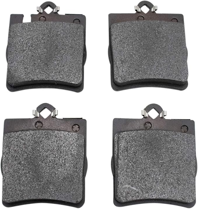 TRQ Rear Brake Pads Ceramic Hardware Compatible with 1996-2011 Mercedes-Benz C230 C240 C280 C320 C350 CLK320 CLK350 CLK430 E320 E430 SLK230 SLK280 SLK300 SLK320 SLK350 2004-2008 Chrysler Crossfire