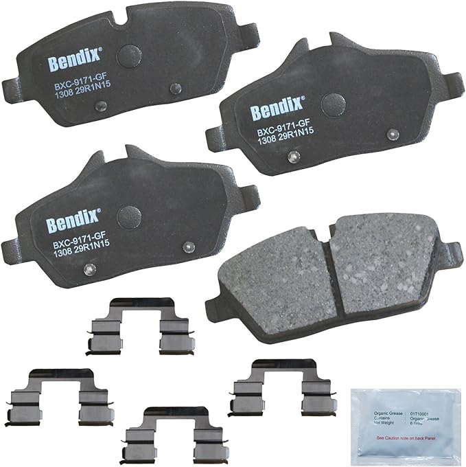 Bendix Priority1 CFC1308 Ceramic Front Brake Pads for Mini Cooper 2024-2007