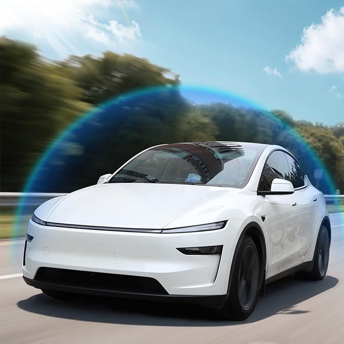 2025 Upgrade Sunshade Roof for Tesla New Model Y Juniper Accessories, Sag-Free&No Gap, Heat Insulation Glass Roof Sunshade Sunroof, Magnetic-Mid Design, No-light Leakage OEM-fit Roof Shade