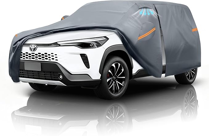 Waterproof Corolla Cross(2020-2026) Car Cover with Breathable Vents, [2025 Upgrade] Premium Covers with Cotton Liner and Zipper Door