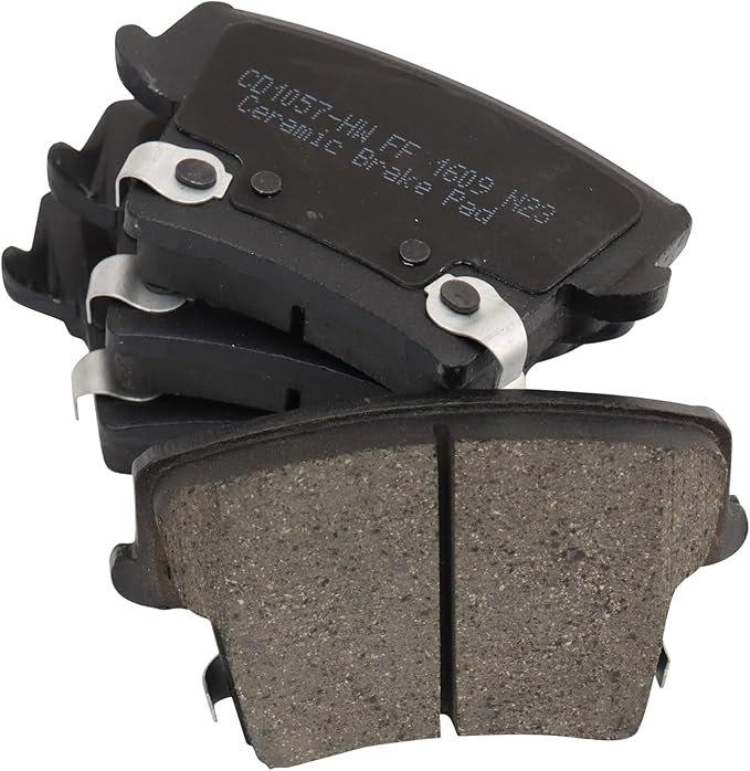 TRQ Rear Brake Pads Ceramic Hardware Wear Sensor Compatible with 2005-2023 Chrysler 300 2005-2008 Magnum 2006-2023 Dodge Charger 2009-2023 Challenger 2014 Avenger