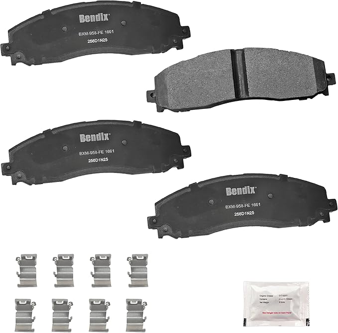 Bendix Priority1 CFM1691 Semi-Metallic Rear Brake Pads for Ford F-250 Super Duty 2022-2013, F-250 Super Duty 2024, F-350 2016-2013, F-350 Super Duty 2022-2013, F-450 Super Duty 2015-2013