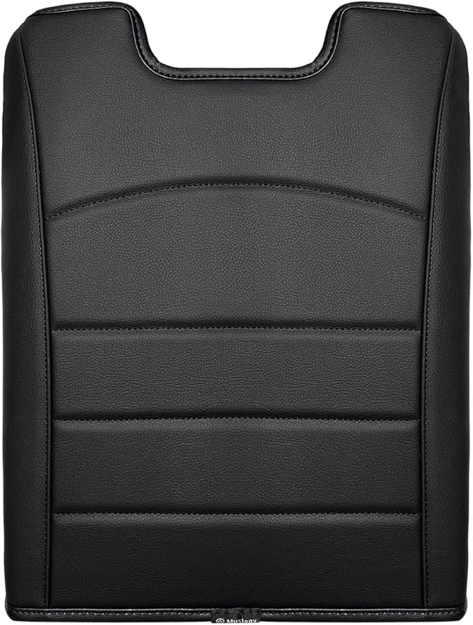 Muslogy Center Console Armrest Cover Fit for Dodge Ram 1500 2013-2018 & 2013-2026 Ram 2500/3500 Accessories, Comfort Armrest Pad Console Lid Cushion Vegan Leather Regular Thick(Jump Seat ONLY)