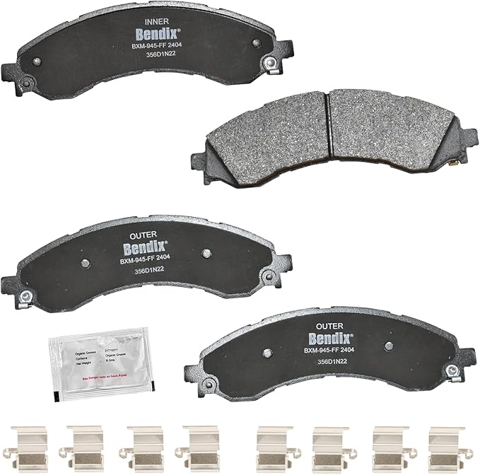 Bendix Priority1 CFM2404 Semi-Metallic Front Brake Pads for Select Models Chevrolet Express 2500,Express 3500,Express 4500,GMC Savana 2500,Savana 3500,Savana 4500