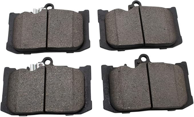 TRQ Front Ceramic Brake Pad Set Includes Contact Point Grease and Hardware Compatible with 22-24 Lexus IS500 18-19 GS300 F Sport 15-18 GS450h F Sport 17 RC200t F Sport