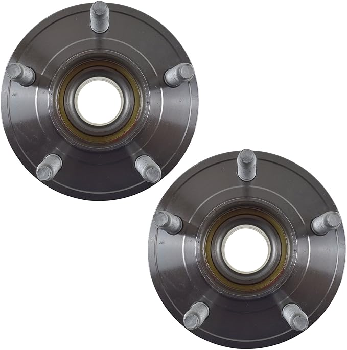 TRQ Front Left and Right Wheel Bearing and Hub Assembly Set 2 Piece Compatible with 2005-2007 Avanti Avanti 2005-2009 Ford Mustang 4 Wheel ABS 2010-2014 Mustang